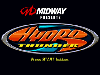 Hydro Thunder title screen for Playstation